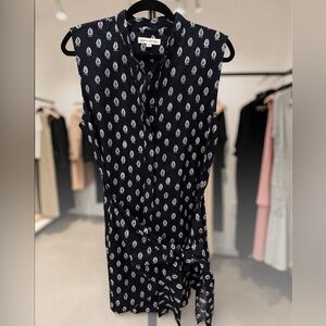 Banana Republic Black and White Midi Dress